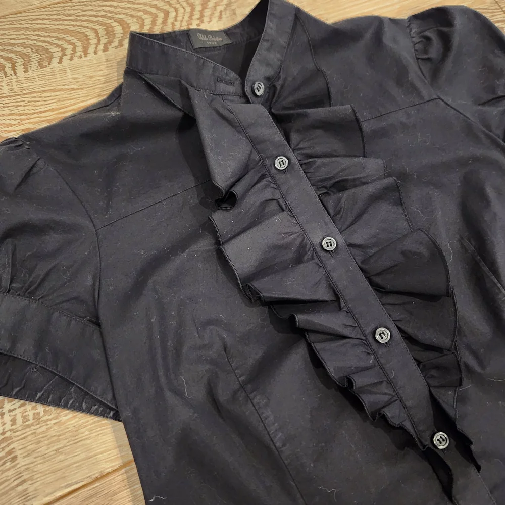 Aritzia Black Ruffle Blouse - Picture 3 of 6